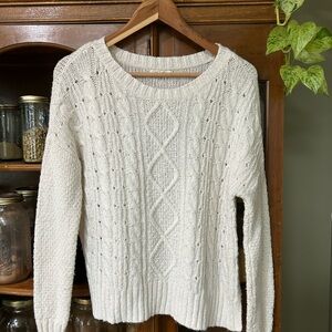 Cozy Cream Cable Knit Sweater